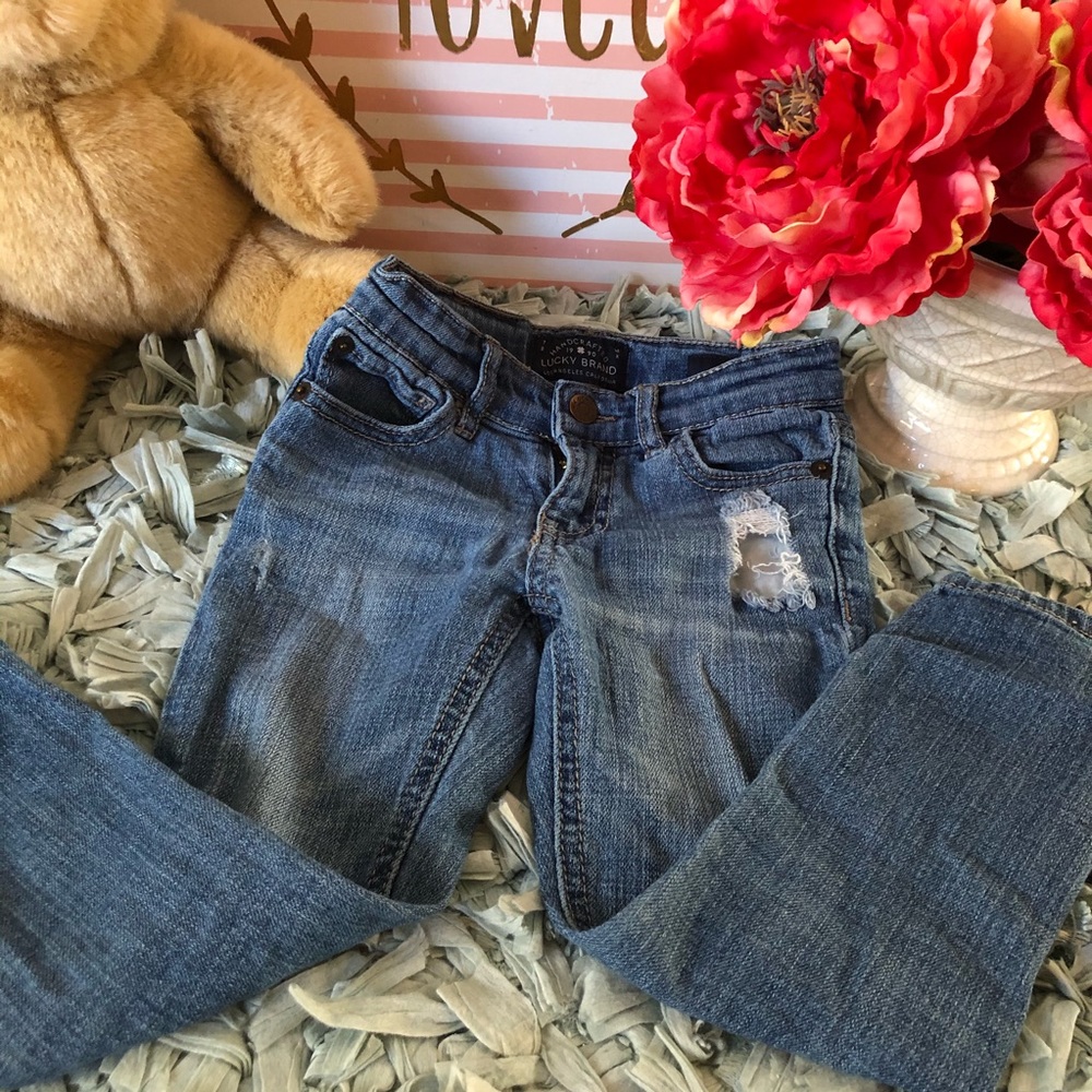 Lucky Brand distressed toddler girl jeans
